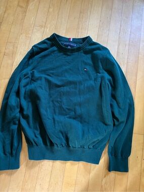 Tommy Hilfiger Men's Forest Green Crewneck Sweater